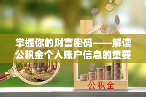 申扎掌握你的财富密码——解读公积金个人账户信息的重要性
