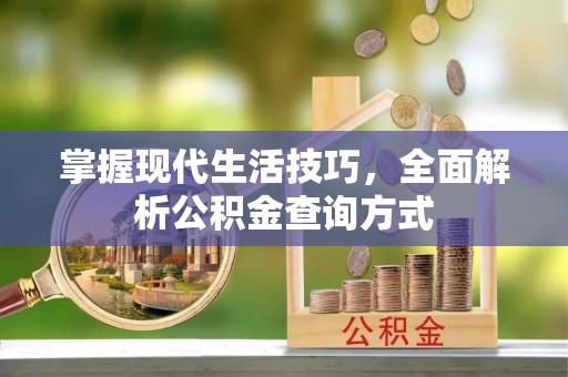 申扎掌握现代生活技巧，全面解析公积金查询方式