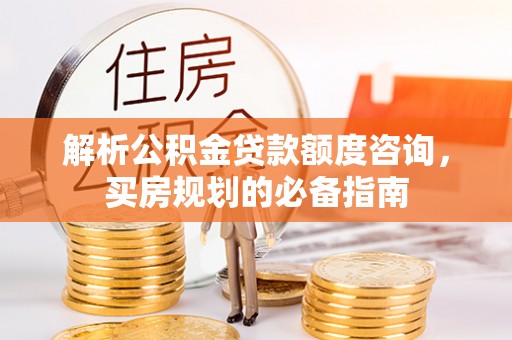 申扎解析公积金贷款额度咨询，买房规划的必备指南