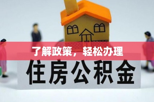 申扎了解政策，轻松办理