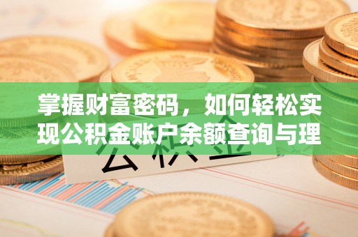 申扎掌握财富密码，如何轻松实现公积金账户余额查询与理财规划
