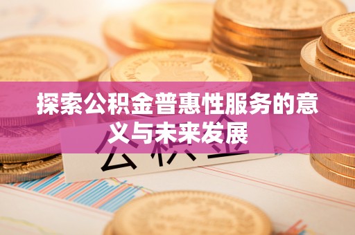 申扎探索公积金普惠性服务的意义与未来发展