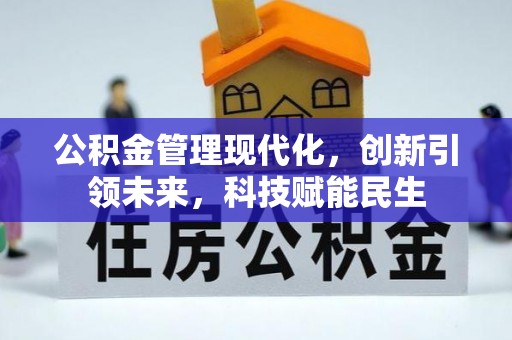 申扎公积金管理现代化，创新引领未来，科技赋能民生