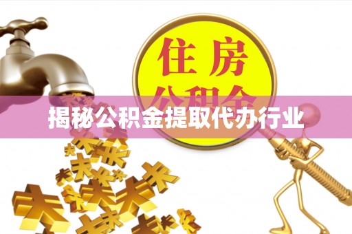 申扎揭秘公积金提取代办行业