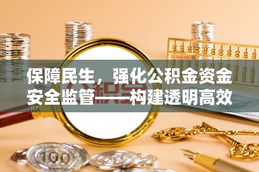 申扎保障民生，强化公积金资金安全监管——构建透明高效的管理体系