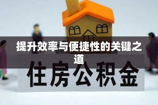 申扎提升效率与便捷性的关键之道