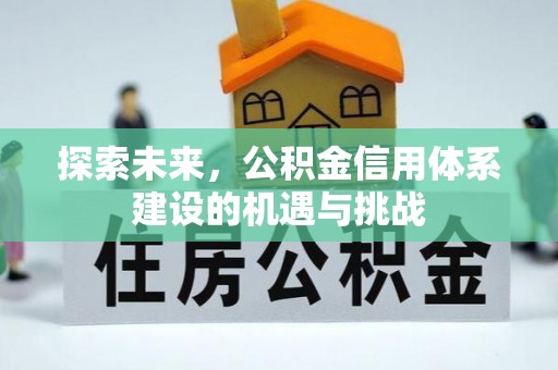 申扎探索未来，公积金信用体系建设的机遇与挑战
