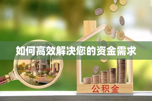 申扎如何高效解决您的资金需求